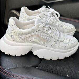 Maje White Leather Sneakers